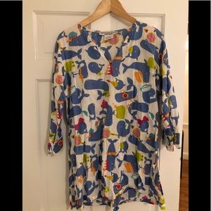 Gretchen Scott Designs coverup - whales!